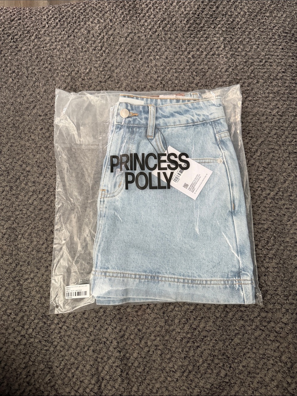 Princess Polly Gazelle Denim Skort Light Wash